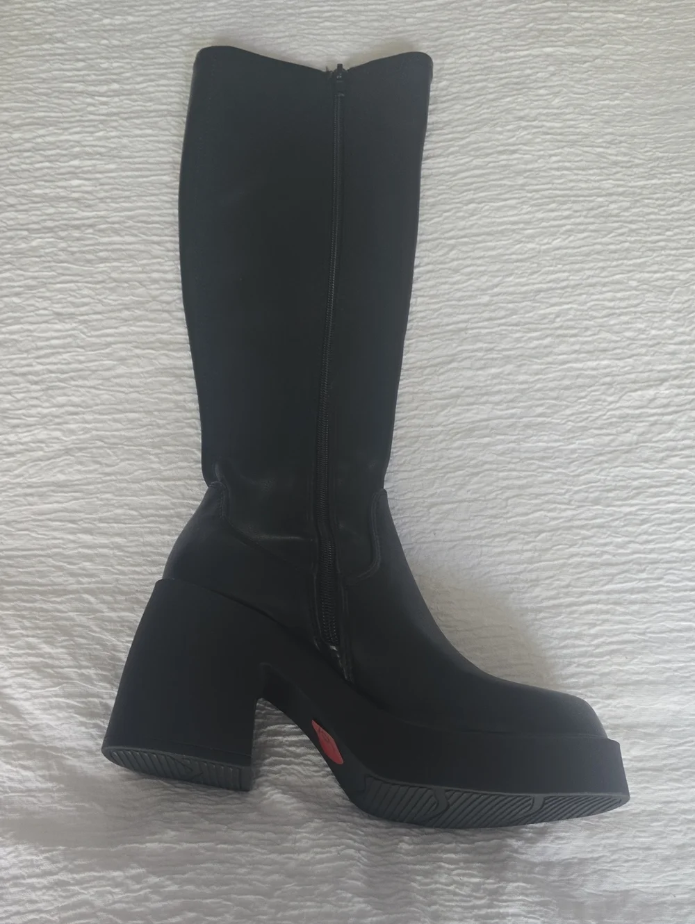 Black Women's Knee-High Platform Boots - Unbranded